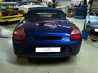 1) Toyota MR2 W3 Roadster Verdeck: Einteiliges Akustik-Luxus-Verdeck von CK-Cabrio (neuester Prototyp)