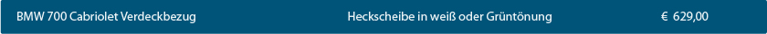 CK-Cabrio, BMW 700 Cabriolet ´61 -´65, Verdeckbezug, € 629,00