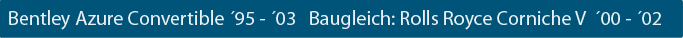 CK-Cabrio, Verdecke,Bentley Azure Convertible 95-03   Baugleich-Rolls Royce Corniche V  00-02