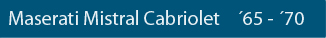 CK-Cabrio, Verdecke, Maserati Mistral Cabriolet  ´65 -´70
