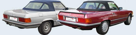 CK-Cabrio, Verdecke, Mercedes SL W107  ´71 -´89