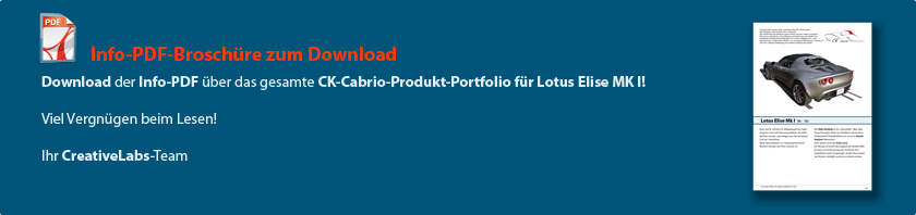 CK-Cabrio, Lotus Elise MK, Info-PDF zum Download, CK-Cabrio-Produkt-Portfolio