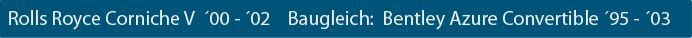 CK-Cabrio, Verdecke, Rolls Royce Corniche V  ´00 -´02    Baugleich Bentley Azure Convertible ´95 -´03