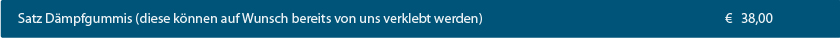 CK-Cabrio, Mercedes SL W107 ´71 -´89, Dämpfgummis, € 38,00