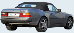 CK-Cabrio, Porsche 944/968 ´89 -´91 (944), ´91 -´95 (968), Akustik-Verdeck, Umbau auf Boxster-Glasheckscheibe